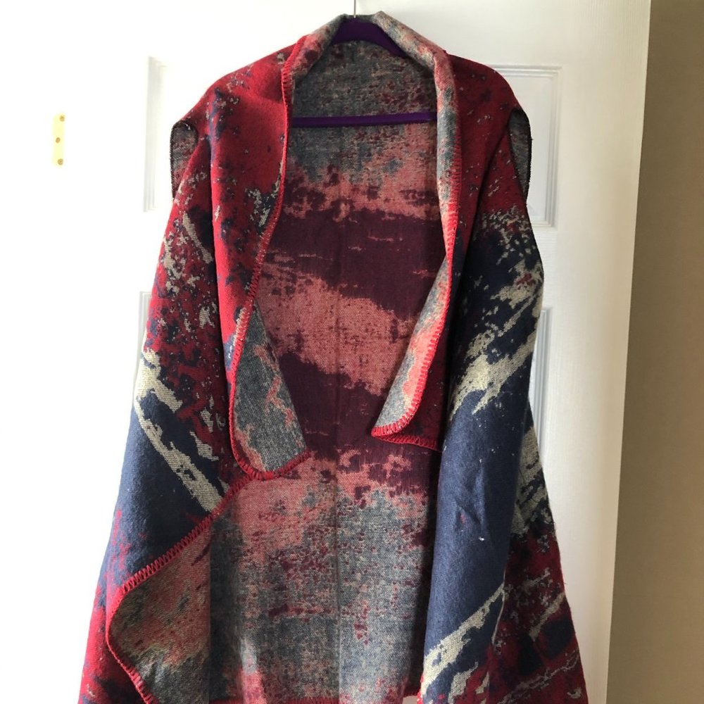 Casual shawl - looks great with jeans!